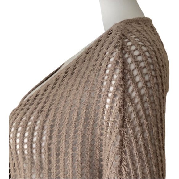 TROUVE Nordstrom Boyfriend Cardigan Sweater Open Weave Mauve Loose Fit Knit - Picture 9 of 15